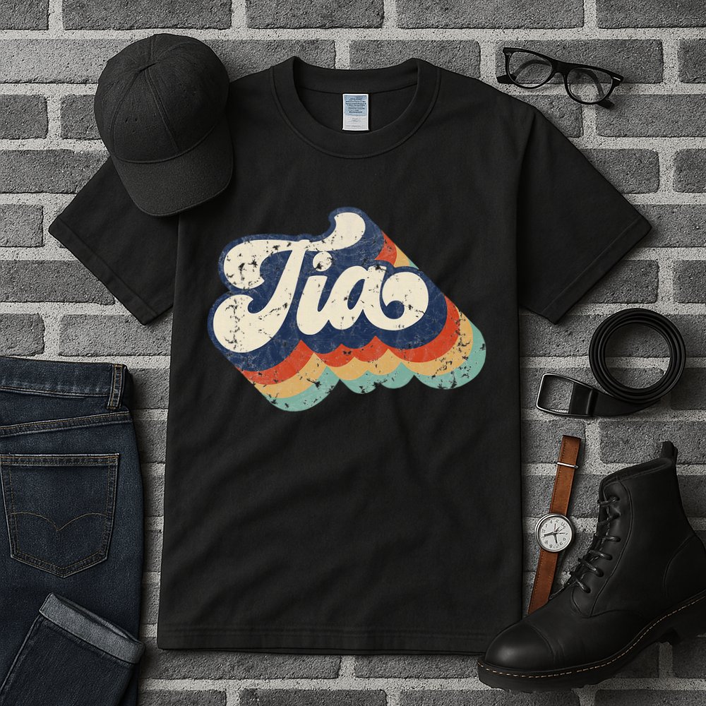 Retro Cute Tia For Auntie Best Tia Ever Aunt Tall T-Shirt