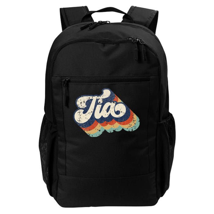 Retro Cute Tia For Auntie Best Tia Ever Aunt Daily Commute Backpack