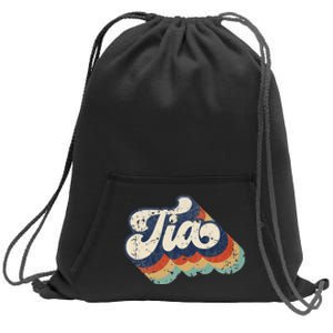 Retro Cute Tia For Auntie Best Tia Ever Aunt Sweatshirt Cinch Pack Bag