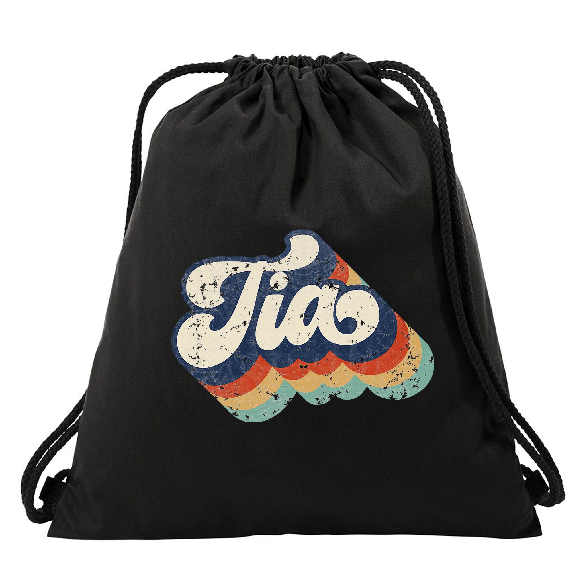 Retro Cute Tia For Auntie Best Tia Ever Aunt Drawstring Bag