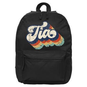 Retro Cute Tia For Auntie Best Tia Ever Aunt 16 in Basic Backpack