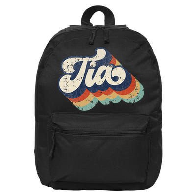 Retro Cute Tia For Auntie Best Tia Ever Aunt 16 in Basic Backpack