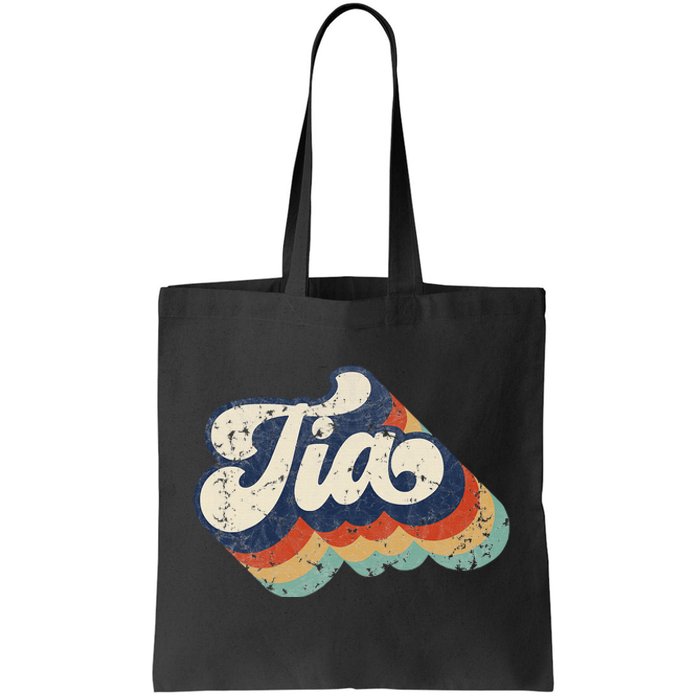 Retro Cute Tia For Auntie Best Tia Ever Aunt Tote Bag