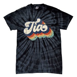 Retro Cute Tia For Auntie Best Tia Ever Aunt Tie-Dye T-Shirt