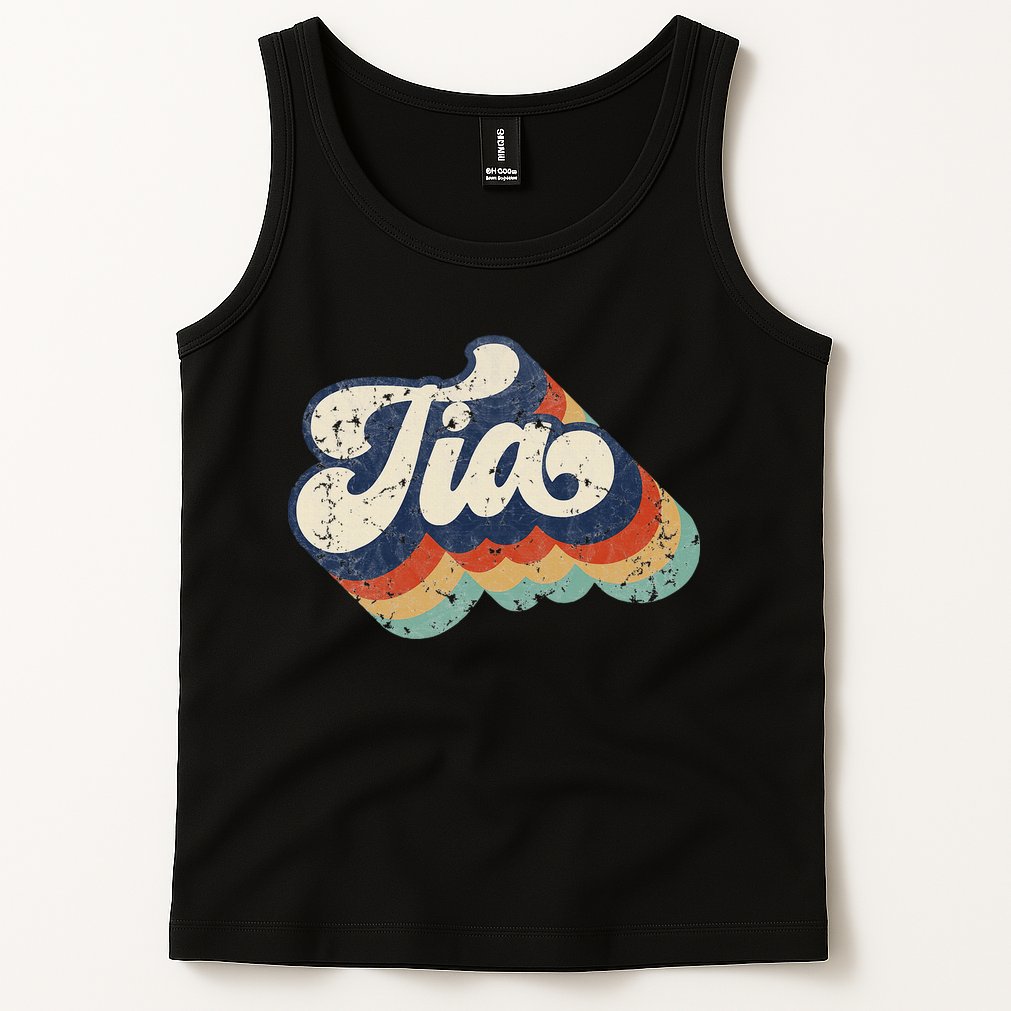 Retro Cute Tia For Auntie Best Tia Ever Aunt Tank Top