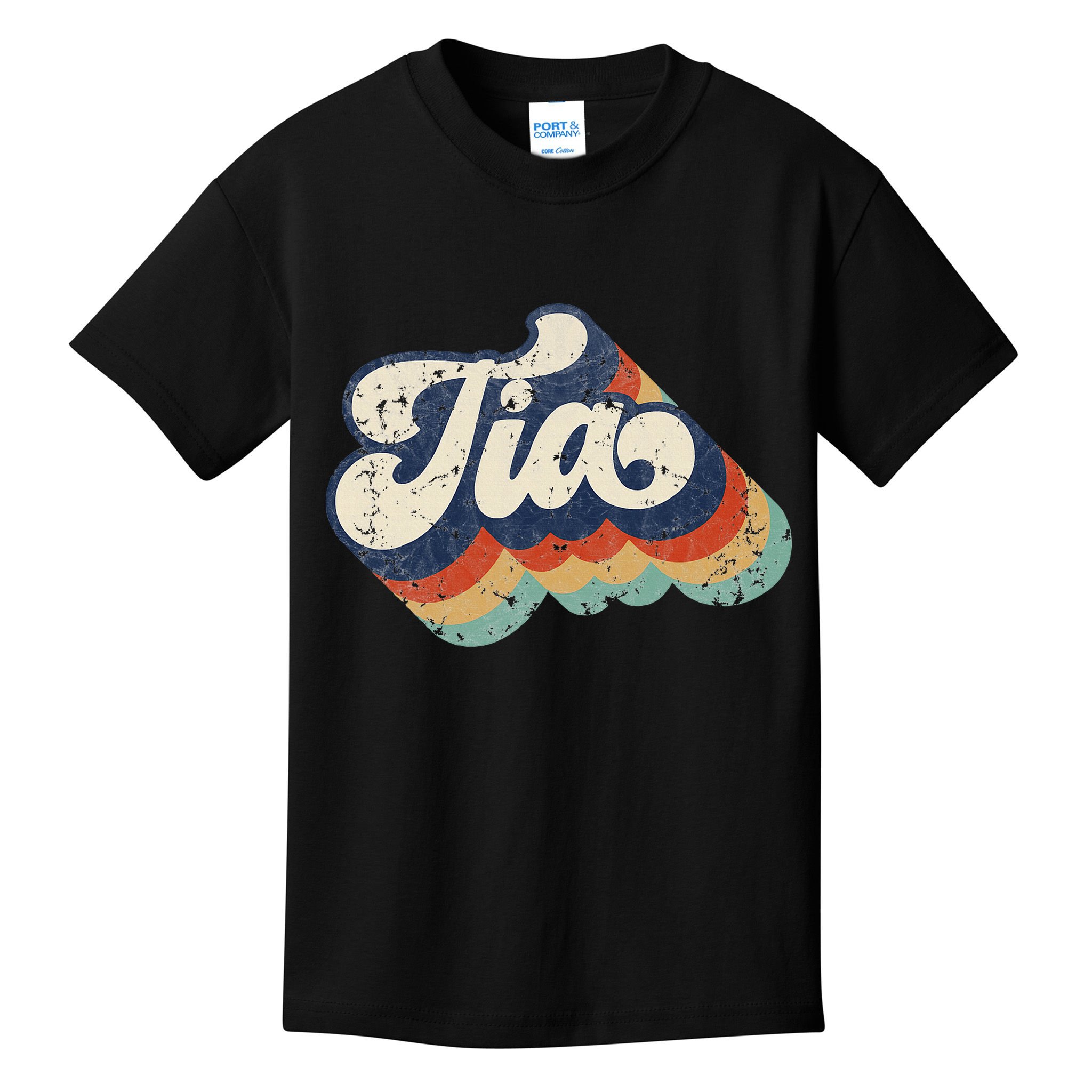Retro Cute Tia For Auntie Best Tia Ever Aunt Kids T-Shirt