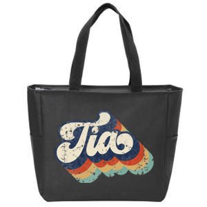 Retro Cute Tia For Auntie Best Tia Ever Aunt Zip Tote Bag