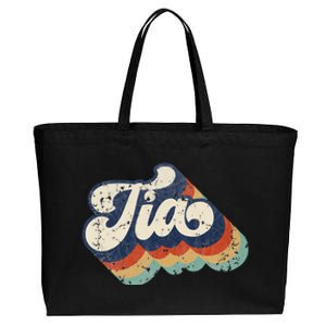 Retro Cute Tia For Auntie Best Tia Ever Aunt Cotton Canvas Jumbo Tote