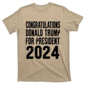 Retro Congratulations Trump For President 2024 T-Shirt