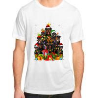 Rottweiler Christmas Tree Lights Santa Hat Holiday Costume Adult ChromaSoft Performance T-Shirt