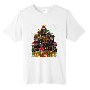 Rottweiler Christmas Tree Lights Santa Hat Holiday Costume Tall Fusion ChromaSoft Performance T-Shirt