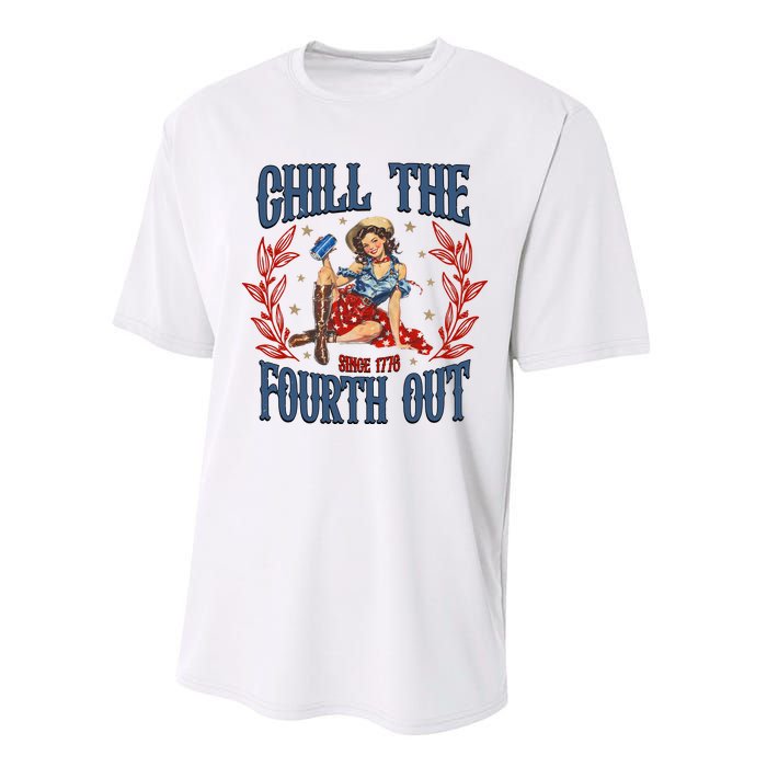 Retro Chill The Fourth Out Since 1776 Performance Sprint T-Shirt