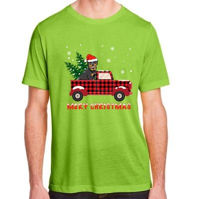 Rottweilers Christmas Truck Tree Mom Dad Dog Gift Adult ChromaSoft Performance T-Shirt