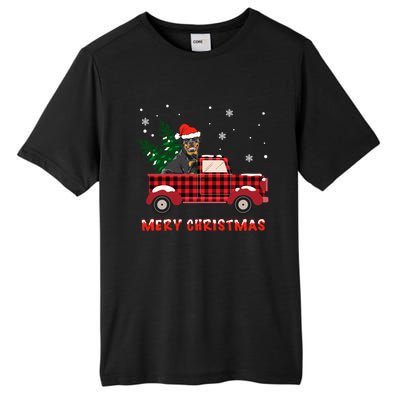 Rottweilers Christmas Truck Tree Mom Dad Dog Gift Tall Fusion ChromaSoft Performance T-Shirt