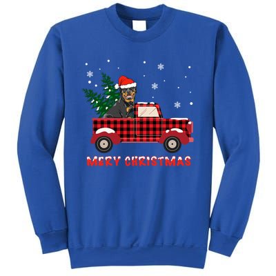 Rottweilers Christmas Truck Tree Mom Dad Dog Gift Sweatshirt