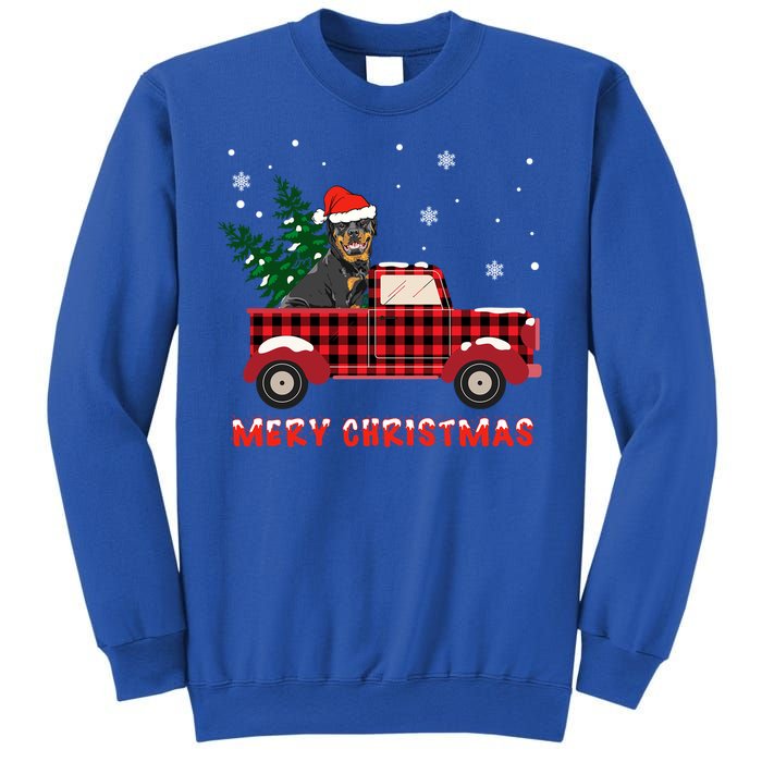 Rottweilers Christmas Truck Tree Mom Dad Dog Gift Sweatshirt