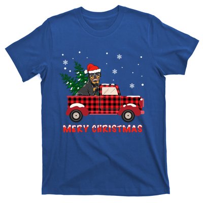 Rottweilers Christmas Truck Tree Mom Dad Dog Gift T-Shirt