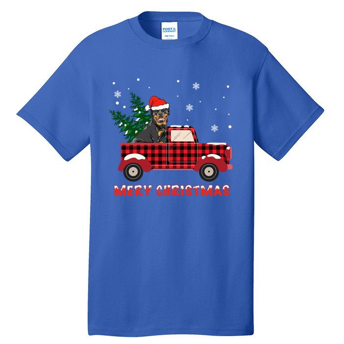 Rottweilers Christmas Truck Tree Mom Dad Dog Gift Tall T-Shirt