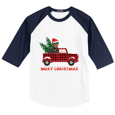 Rottweilers Christmas Truck Tree Mom Dad Dog Gift Baseball Sleeve Shirt