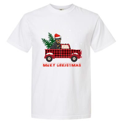 Rottweilers Christmas Truck Tree Mom Dad Dog Gift Garment-Dyed Heavyweight T-Shirt