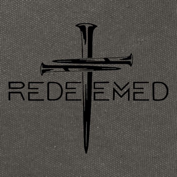 Redeemed Collection: The Ultimate Redeemer 3 Nails Cross Black On Black Cotton Canvas Backpack
