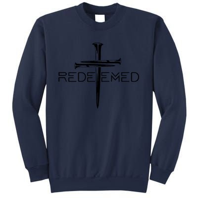 Redeemed Collection: The Ultimate Redeemer 3 Nails Cross Black On Black Sweatshirt