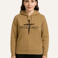 Redeemed Collection: The Ultimate Redeemer 3 Nails Cross Black On Black Hoodie