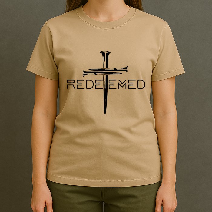 Redeemed Collection: The Ultimate Redeemer 3 Nails Cross Black On Black T-Shirt