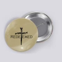 Redeemed Collection: The Ultimate Redeemer 3 Nails Cross Black On Black Button