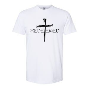 Redeemed Collection: The Ultimate Redeemer 3 Nails Cross Black On Black Softstyle CVC T-Shirt