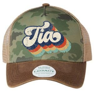 Retro Cute Tia For Auntie Best Tia Ever Aunt Legacy Tie Dye Trucker Hat