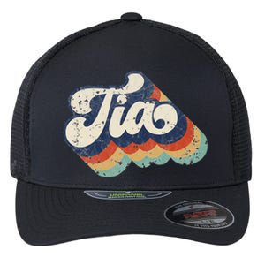 Retro Cute Tia For Auntie Best Tia Ever Aunt Flexfit Unipanel Trucker Cap