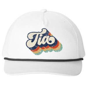 Retro Cute Tia For Auntie Best Tia Ever Aunt Snapback Five-Panel Rope Hat