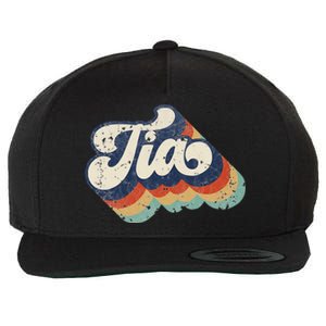 Retro Cute Tia For Auntie Best Tia Ever Aunt Wool Snapback Cap