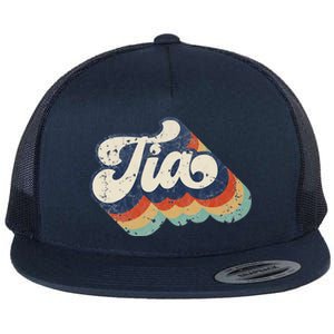 Retro Cute Tia For Auntie Best Tia Ever Aunt Flat Bill Trucker Hat