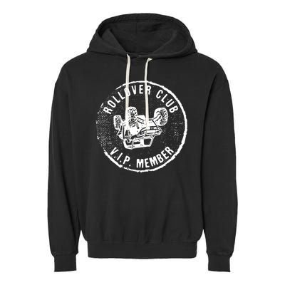 Rollover Club UTV SXS Funny Side By Side Offroad Riding Garment-Dyed Fleece Hoodie