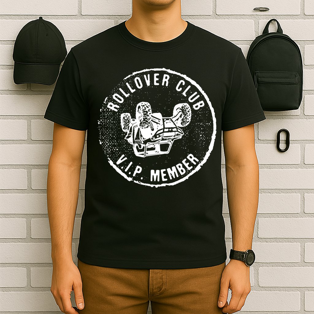 Rollover Club UTV SXS Funny Side By Side Offroad Riding T-Shirt