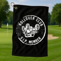 Rollover Club UTV SXS Funny Side By Side Offroad Riding Golf Towel