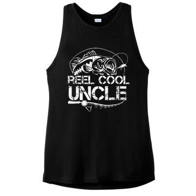 Reel Cool Uncle Fishing Daddy Fathers Day Dad Gifts For Ladies PosiCharge Tri-Blend Wicking Tank