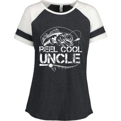 Reel Cool Uncle Fishing Daddy Fathers Day Dad Gifts For Enza Ladies Jersey Colorblock Tee