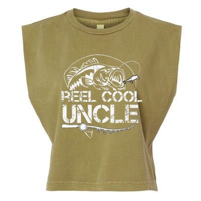 Reel Cool Uncle Fishing Daddy Fathers Day Dad Gifts For Garment-Dyed Women's Muscle Tee