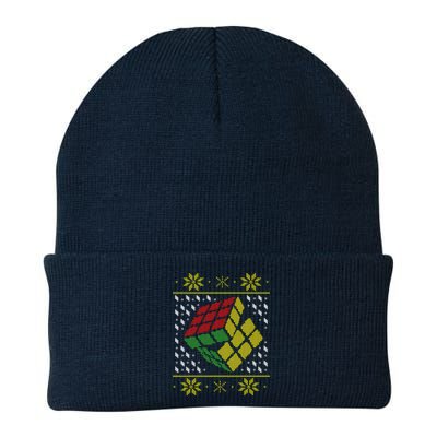 Rubiks Cube Ugly Christmas Knit Cap Winter Beanie