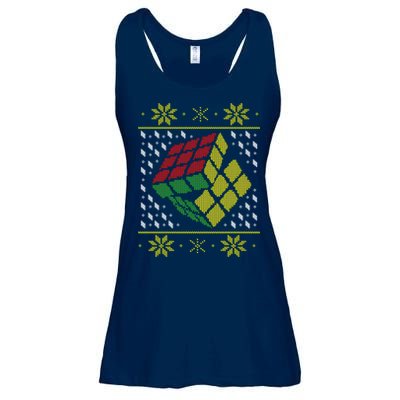 Rubiks Cube Ugly Christmas Ladies Essential Flowy Tank