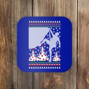 Rock Climbing Ugly Christmas Gift Holiday Xmas Gift Coaster