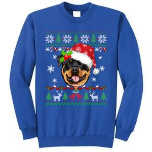 Rottweiler Christmas Ugly Sweater Rottweiler Tree Light Xmas Gift Sweatshirt