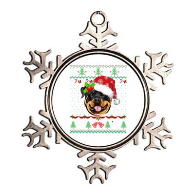 Rottweiler Christmas Ugly Sweater Rottweiler Tree Light Xmas Gift Metallic Star Ornament