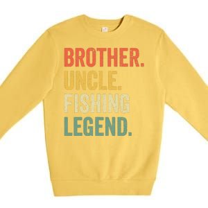 Reel Cool Uncle Fishing Daddy Fathers Day Dad Gift Premium Crewneck Sweatshirt