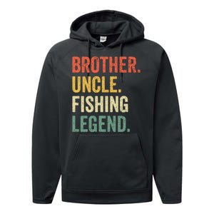 Reel Cool Uncle Fishing Daddy Fathers Day Dad Gift Performance Fleece Hoodie