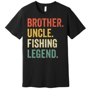 Reel Cool Uncle Fishing Daddy Fathers Day Dad Gift Premium T-Shirt