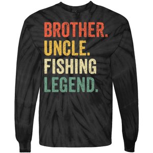 Reel Cool Uncle Fishing Daddy Fathers Day Dad Gift Tie-Dye Long Sleeve Shirt